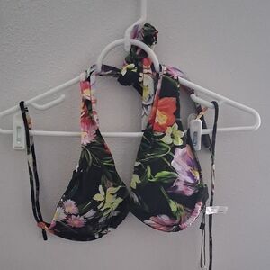 Express Floral Bikini - Black and Multicolor